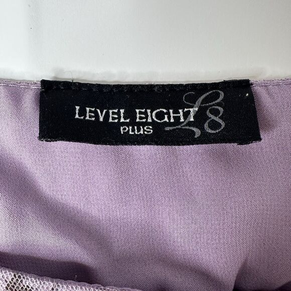 Level Eight Plus Purple Floral Velvet Top Sz 2X? Embellished Witchy Fairy Grunge - Picture 4 of 16